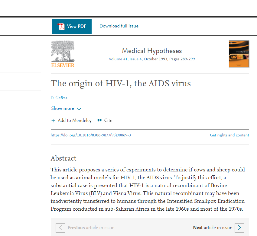 Did we make HIV as well?